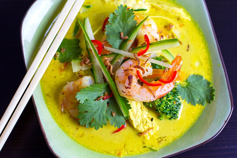 Paleo Thai Laksa Soup With Prawn & Chicken