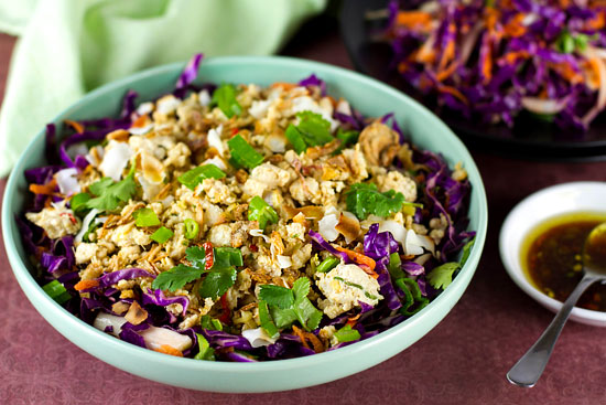 Chicken Larb Salad with Red Cabbage by Eat Drink Paleo