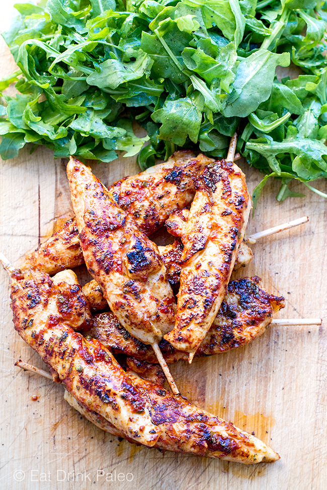 Marjoram Tomato Chicken Tenderloin Skewers