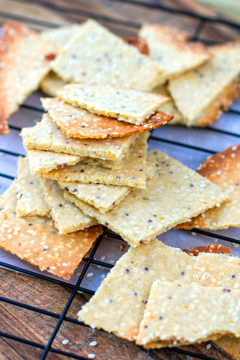 Paleo Crackers With Tahini & Wholegrain Mustard (Nut-Free)