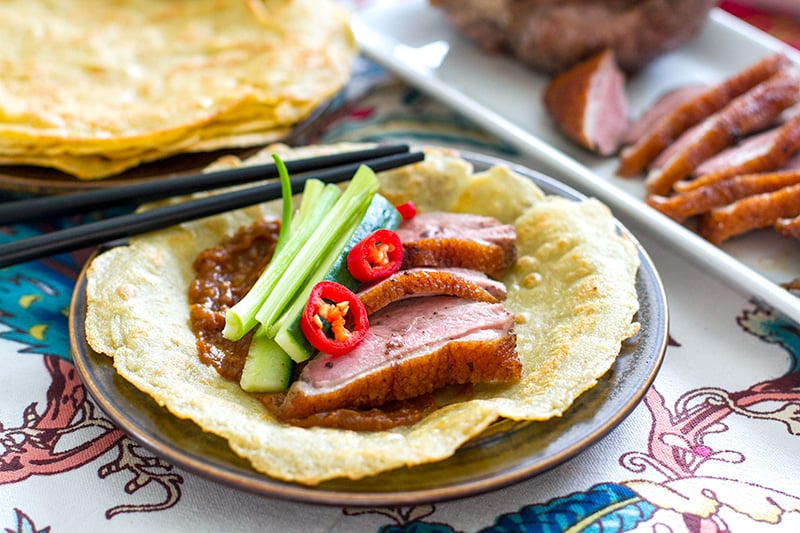 Paleo Peking Duck Pancakes With Hoisin Sauce