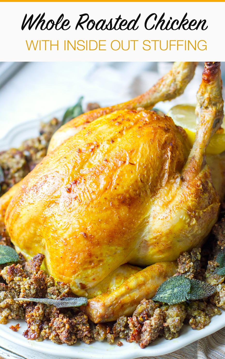 Whole Roasted Chicken With Inside Out Stuffing (Paleo, Gluten-Free, Keto)