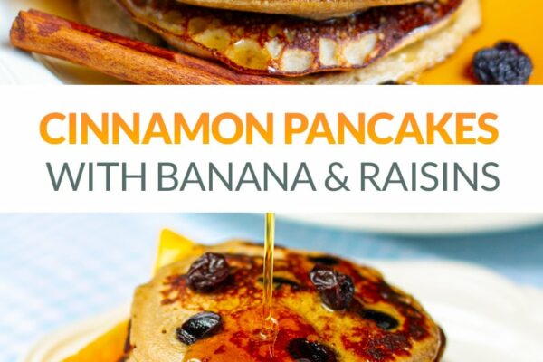 Cinnamon Pancakes With Raisins & Banana (Easter, Paleo, Gluten-Free)
