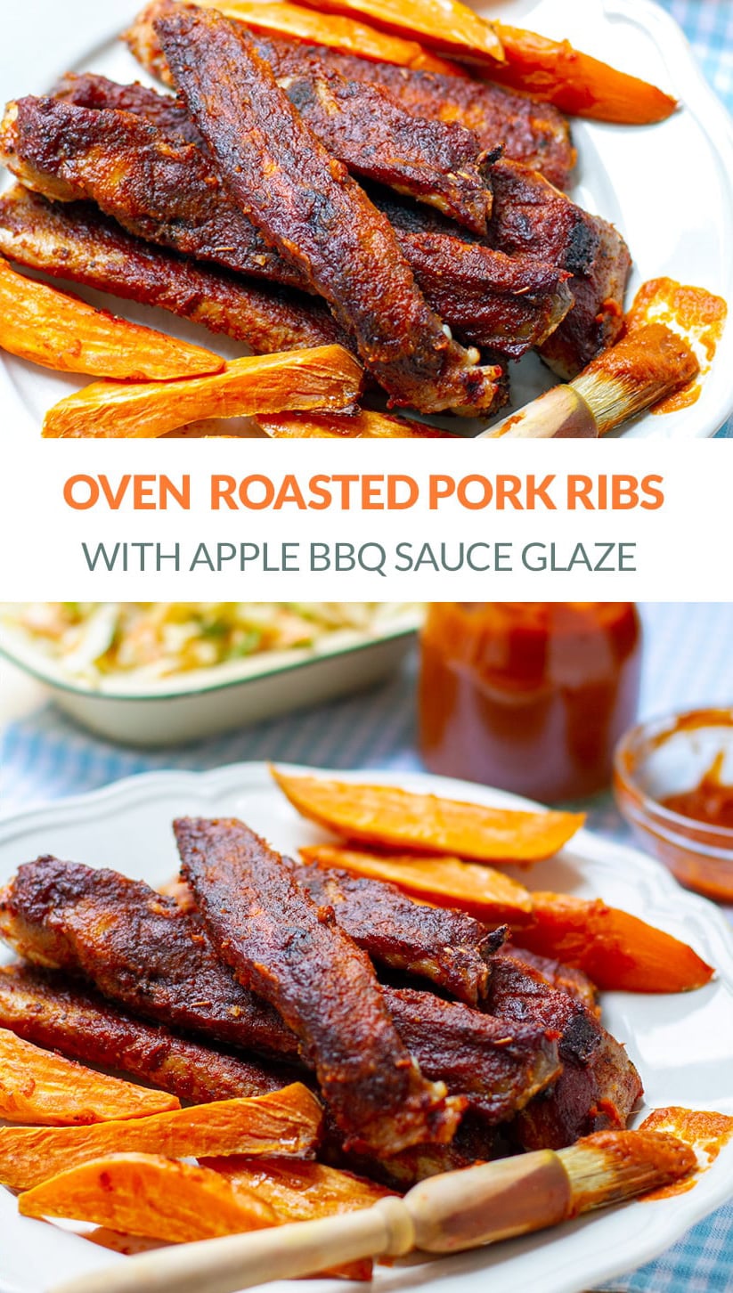 Oven Roasted Pork Ribs With Barbecue Sauce Glaze (Paleo, Sugar-Free)