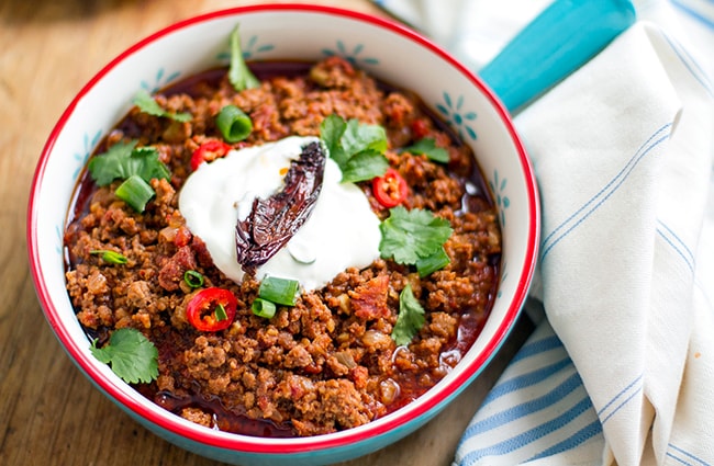 Paleo Ground beef and chorizo chili stew