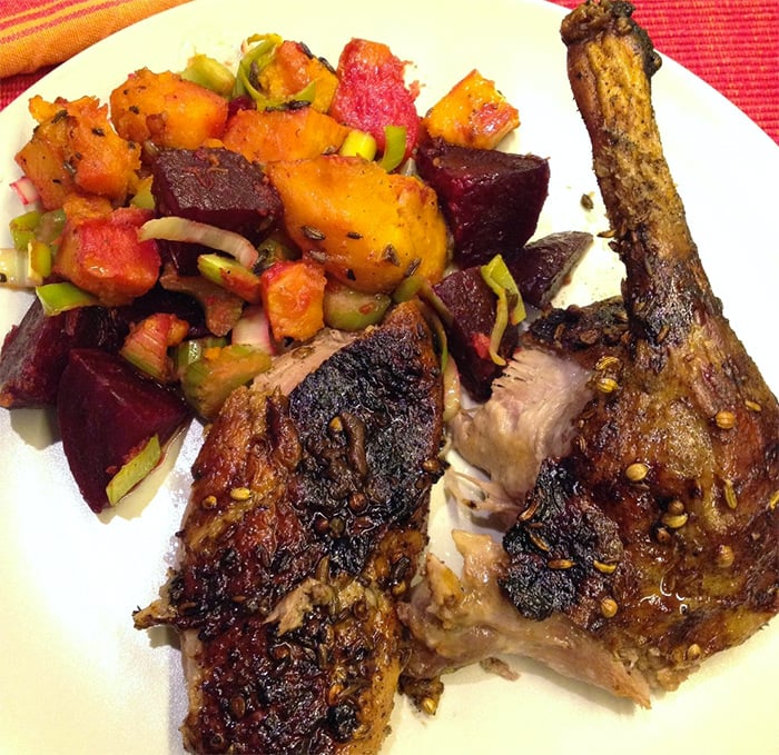Roasted lavender duck for Thanksgiving