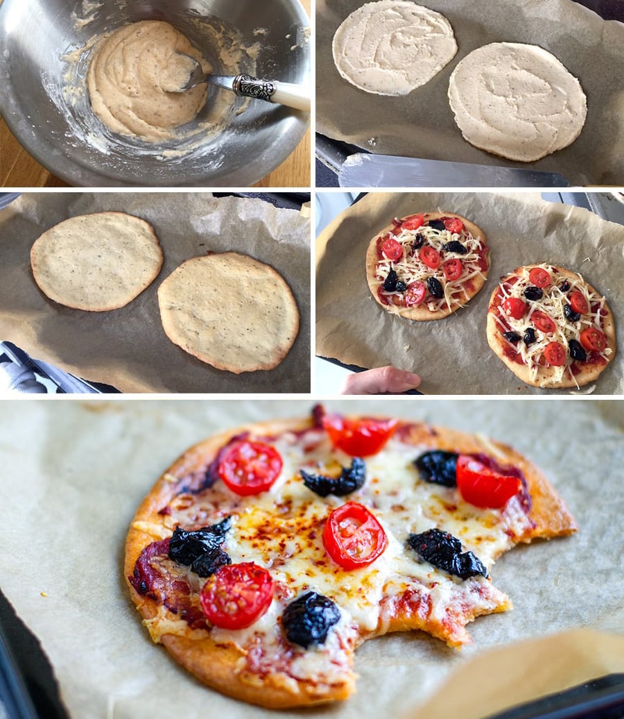 How to make paleo pizza crust step-by-step photos