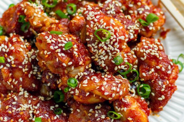 Korean spicy chicken recipe - paleo, gluten-free, less sugar version.