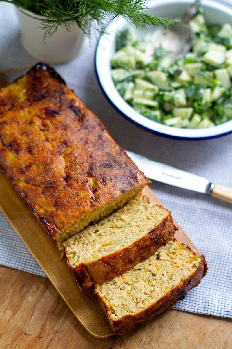 Salmon Loaf With Cucumber Salad (Paleo, Gluten-free, Whole30 Recipe)