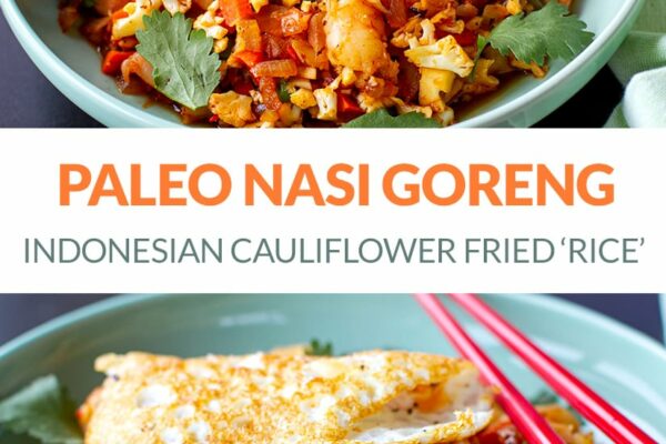 Paleo Cauliflower Fried Rice Indonesian Style (Nasi Goreng)