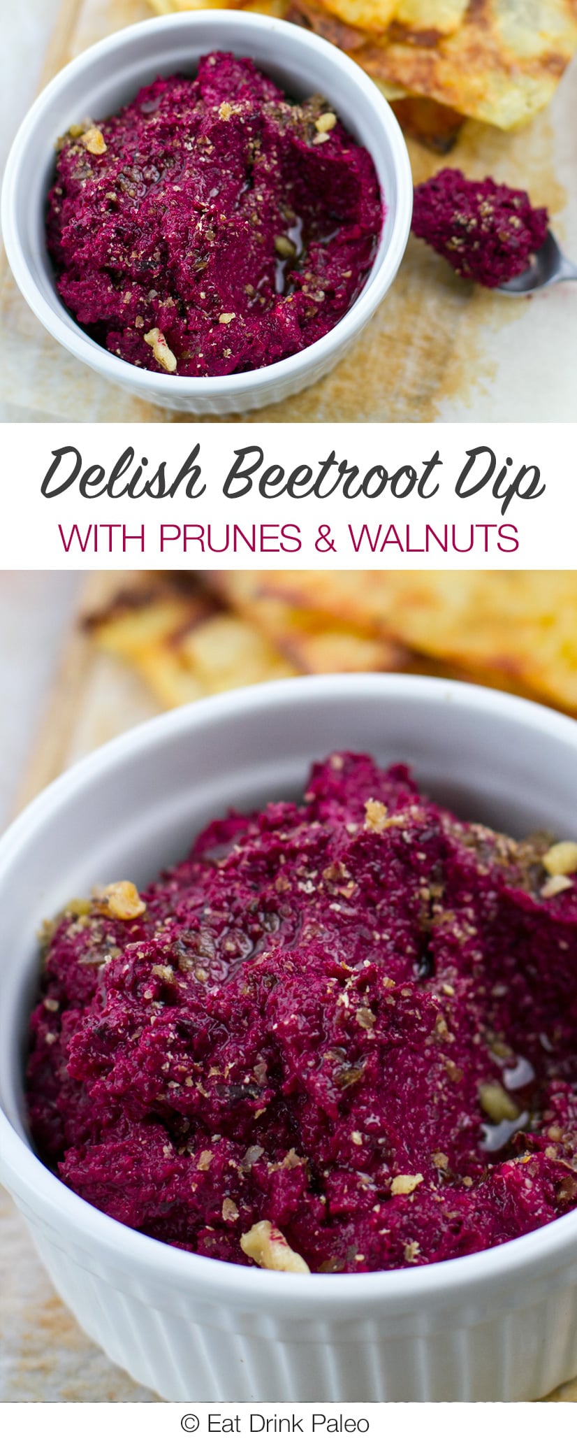 Beetroot Walnut & Prune Dip - Paleo, Gluten-free, Dairy-free