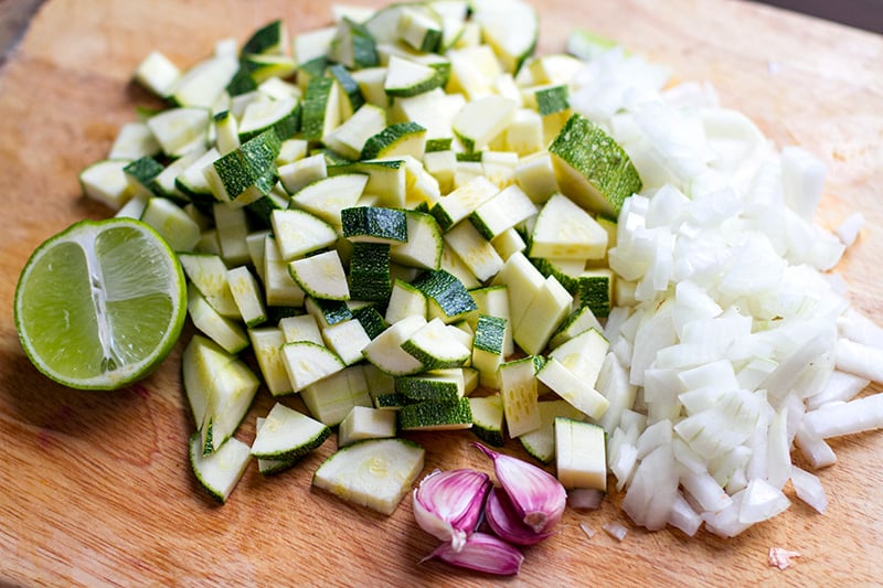 Ingredients for zucchini soup