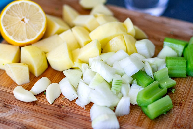Ingredientes para la sopa de brócoli