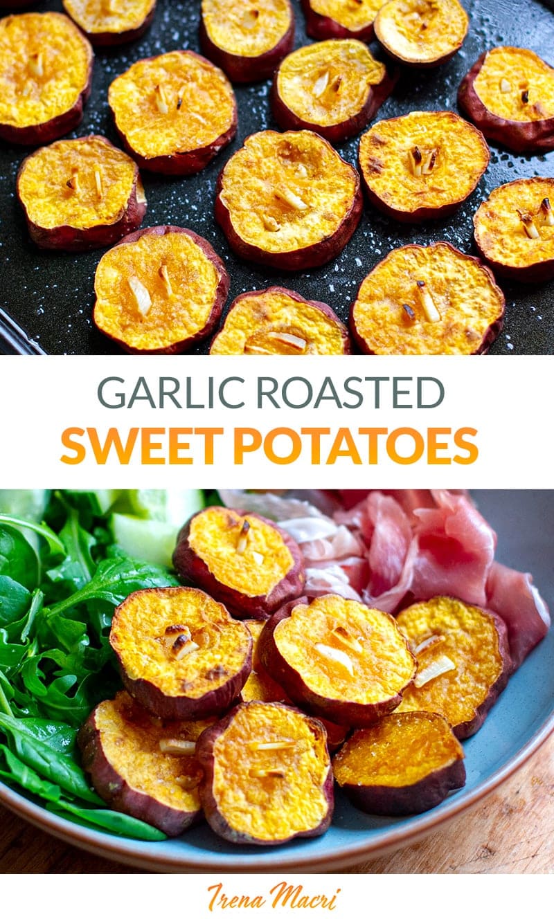 Roasted Garlic Sweet Potatoes