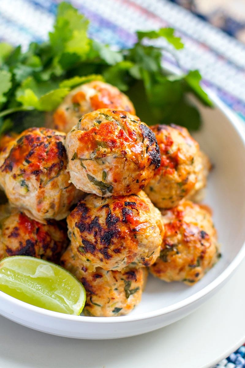 Spicy Paleo Turkey Meatballs With Zucchini (Keto, Baked)