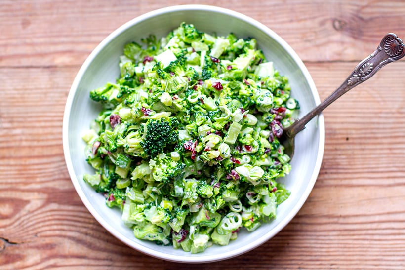 Broccoli Slaw Salad With Celery & Cranberries