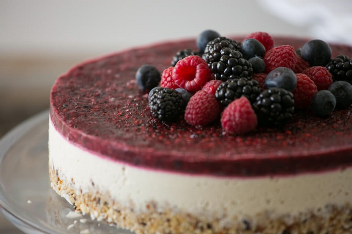 Paleo matérias berry cheesecake de baunilha receita