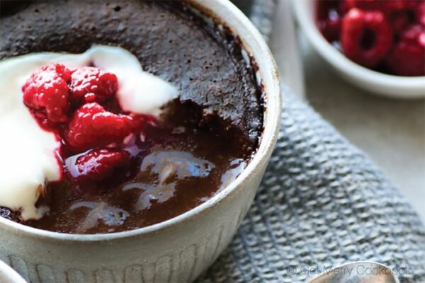 Paleo Self-Saucing Chocolate Pudding From Get Merry Cookbook