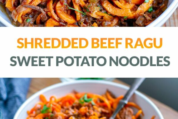 Shredded Beef Ragu With Sweet Potato Noodles
