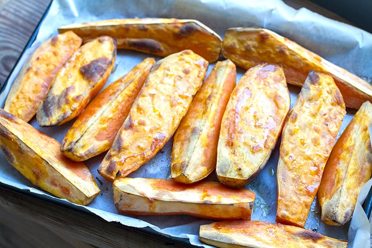spicy sweet potato wedges