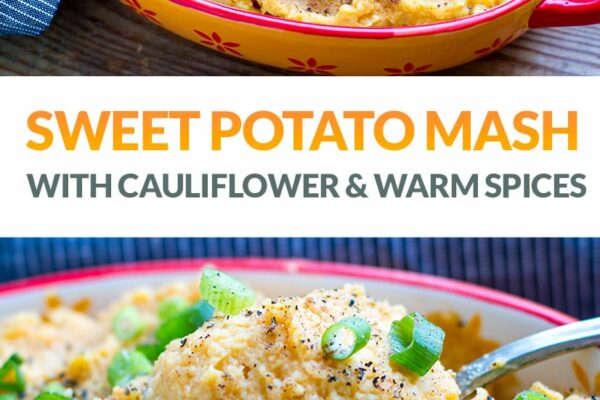 Spiced Sweet Potato & Cauliflower Mash Recipe (Vegan, Whole30, Paleo)
