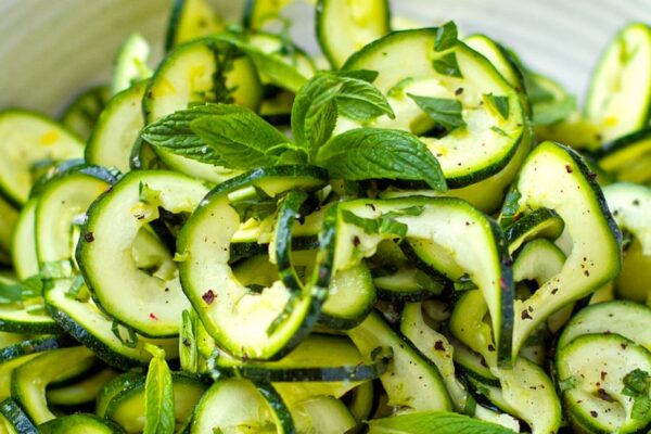 Summer Squash (Zucchini) Salad With Lemon & Mint