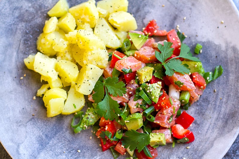 Lomi Lomi Salmon And Avocado Salad