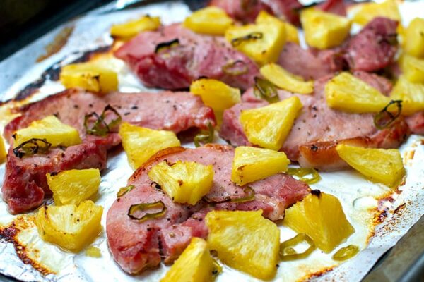 Baked Gammon & Pineapple with Green Chilli