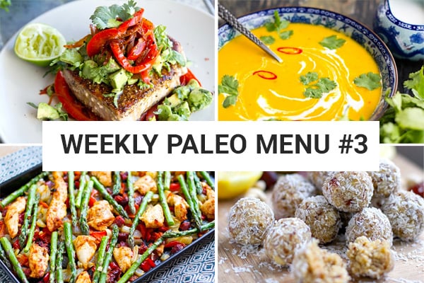 Your Weekly Paleo Menu #2 (with Printable PDF) | Irena Macri