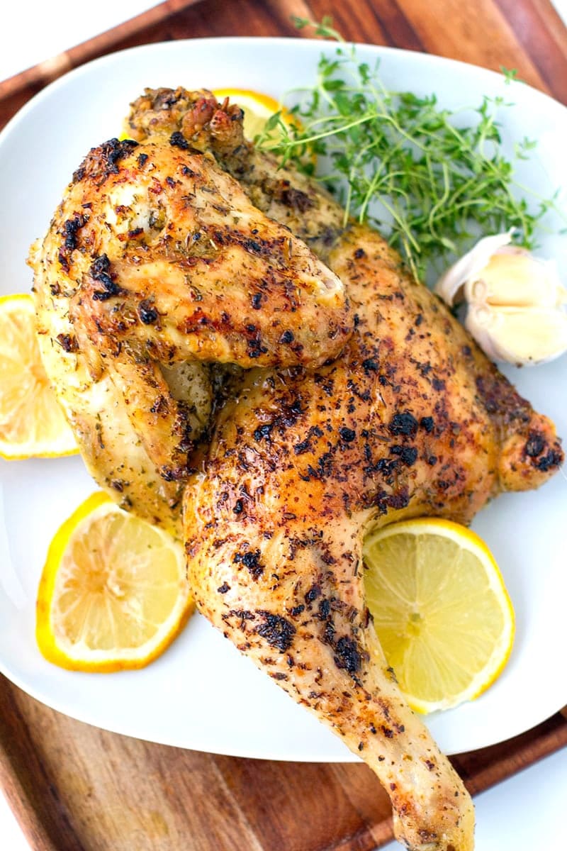 Greek Style Roast Chicken With Garlic Lemon Herbs Whole30 Paleo