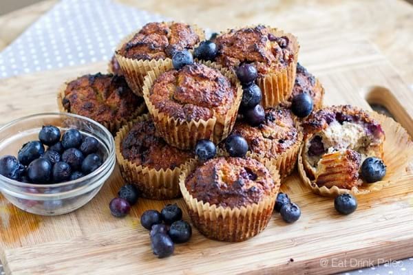 Paleo Blueberry Muffins With Banana 