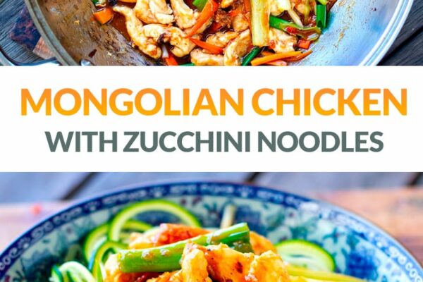 Mongolian Chicken With Zucchini Noodles (Paleo, Gluten-Free)