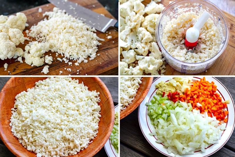 Cauliflower rice ingredients