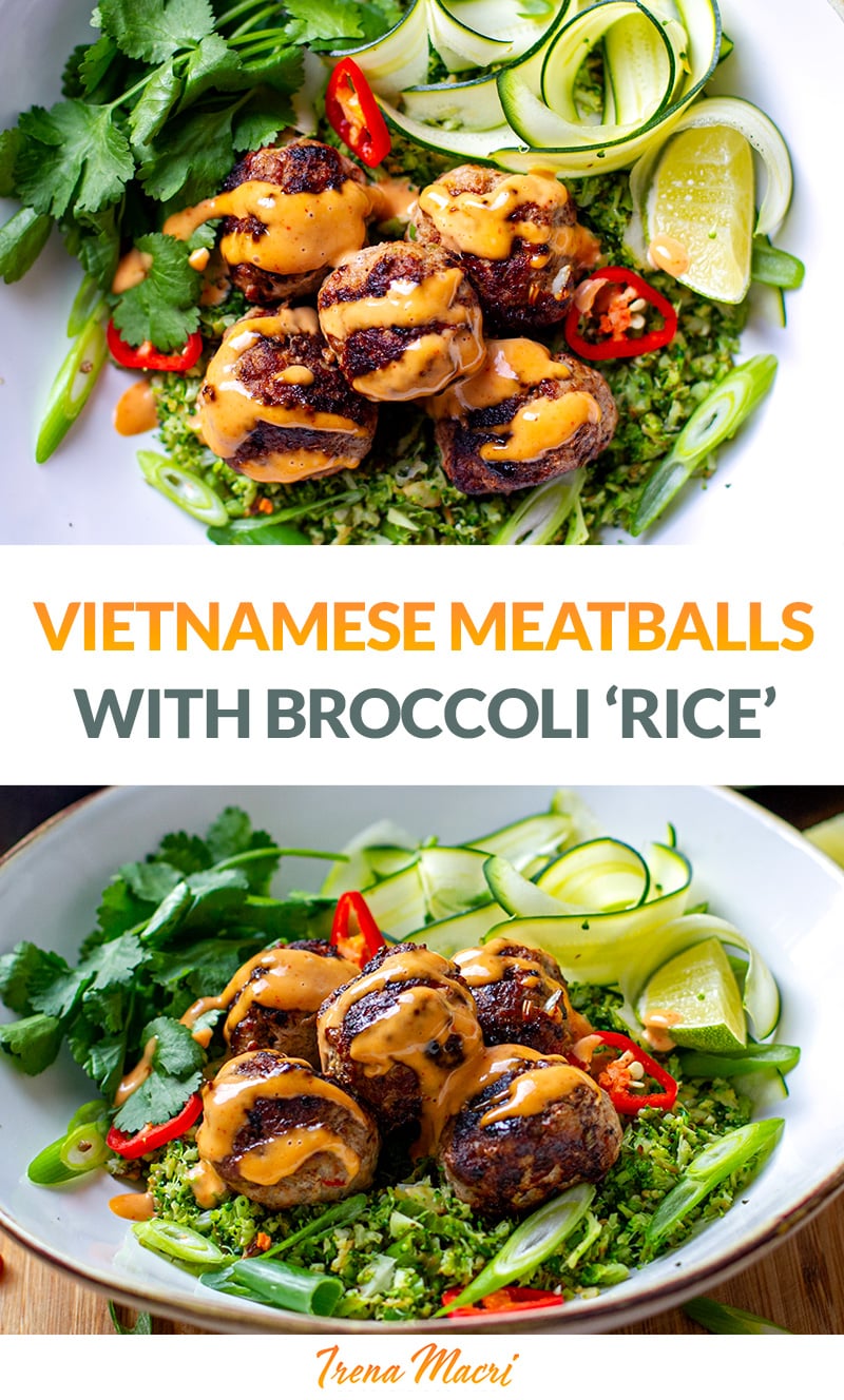 Vietnamese Meatballs With Broccoli Rice (Keto, Paleo)