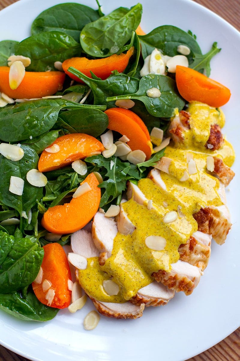 Apricot Chicken Salad With Curry Mayo Dressing