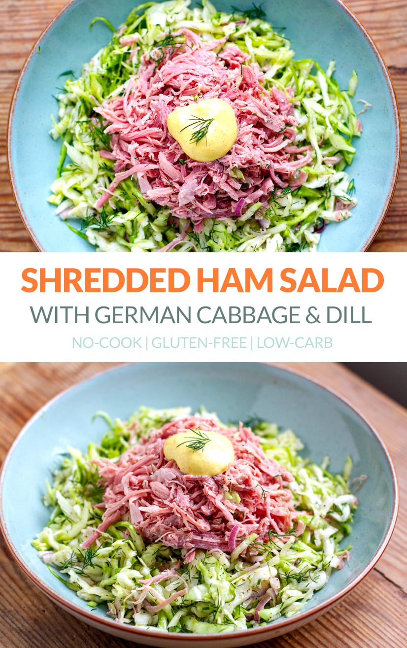 German Cabbage Salad With Shredded Ham
