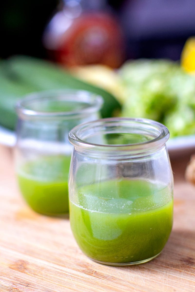 zucchini juice tonic with ginger & lemon - irena macri