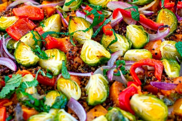 Roasted Vegetable & Quinoa Salad With Citrus Dressing