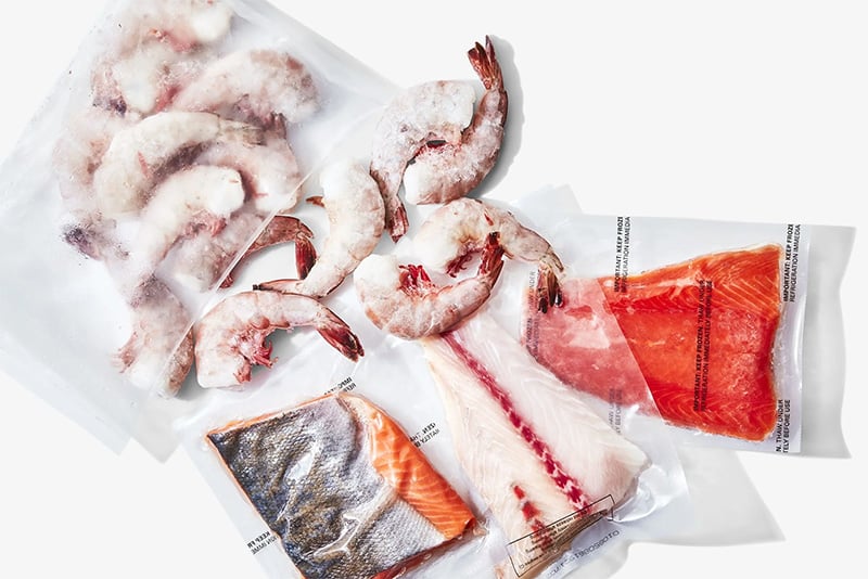 Freezing fish and seafood 