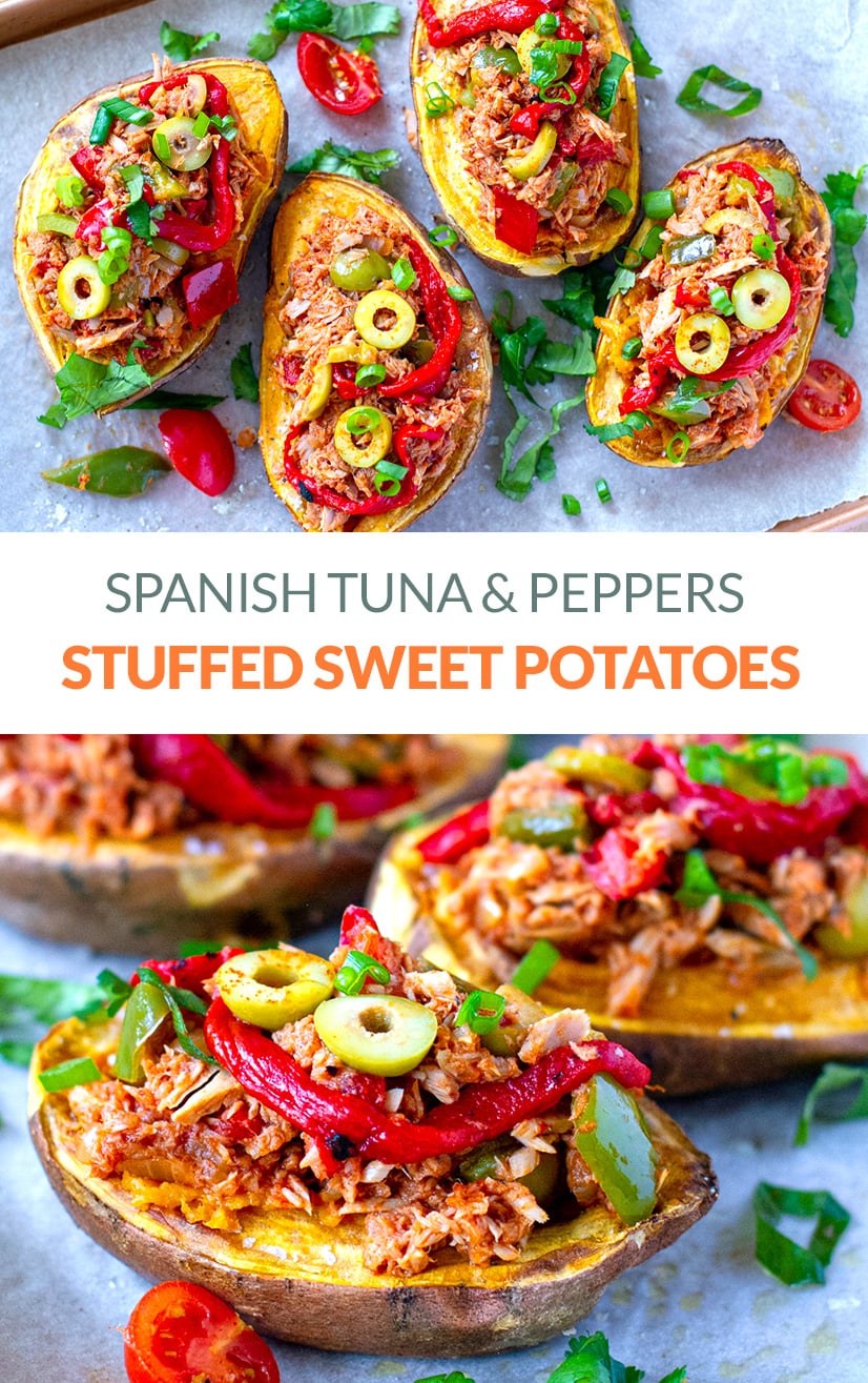 Stuffed Sweet Potatoes With Spanish Tuna & Peppers