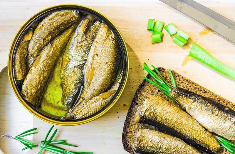 Smoked sardines sprats or shproti