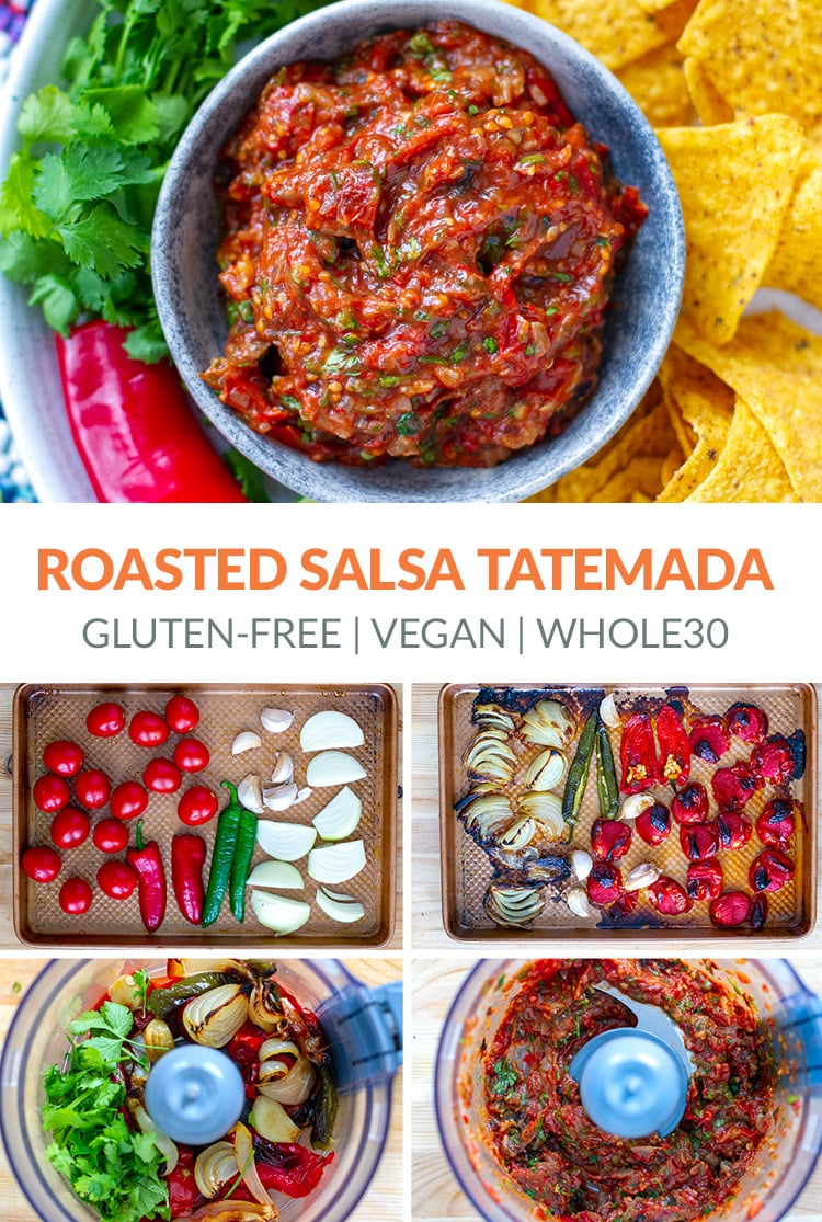 Roasted Salsa Tatemada (Gluten-Free, Paleo, Whole30, Vegan)
