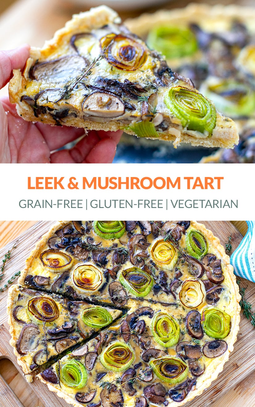 Leek & Mushroom Tart (Grain-Free, Gluten-Free)
