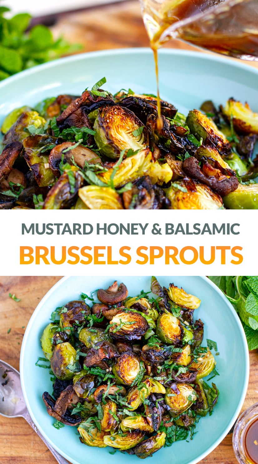 Roasted Brussels Sprouts With Honey Balsamic Dressing