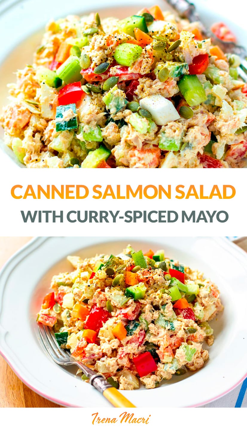 Canned Salmon Salad With Curry-Spiced Mayo Dressing