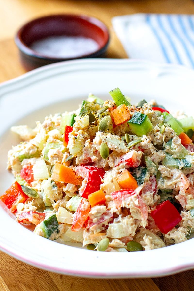 Canned Salmon Salad With Curry-Spiced Mayo Dressing