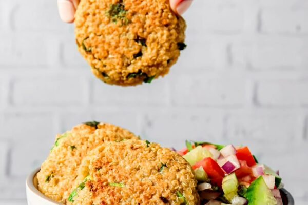 Gluten-Free Falafels With Quinoa & Israeli Salad
