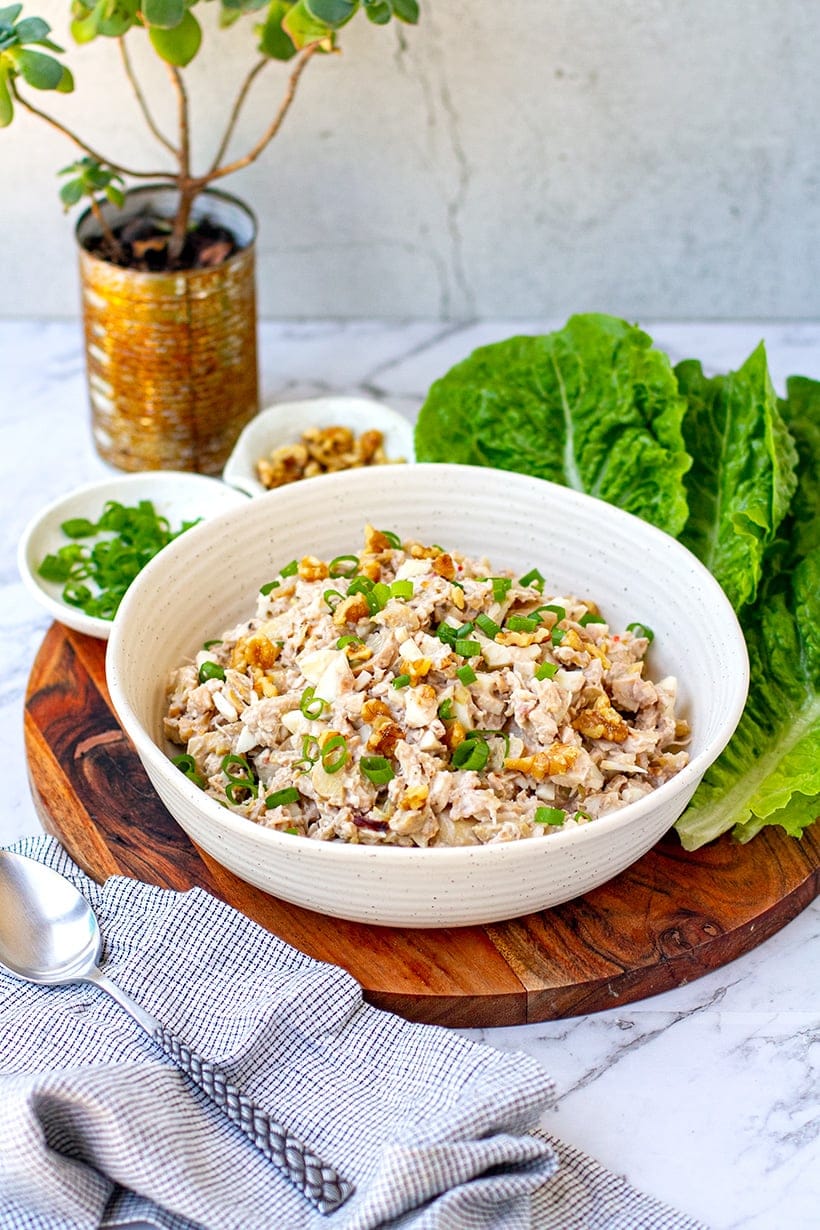 Creamy Chicken Mushroom Salad (Paleo, Keto, Whole30)