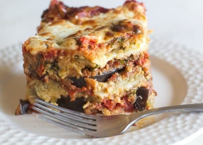 Vegetarian eggplant parmesan