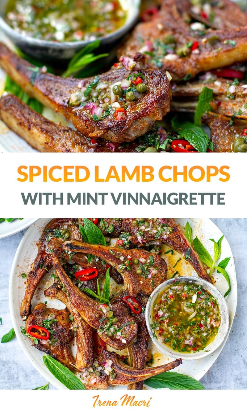 Spiced Pan-Fried Lamb Chops With Mint Vinaigrette